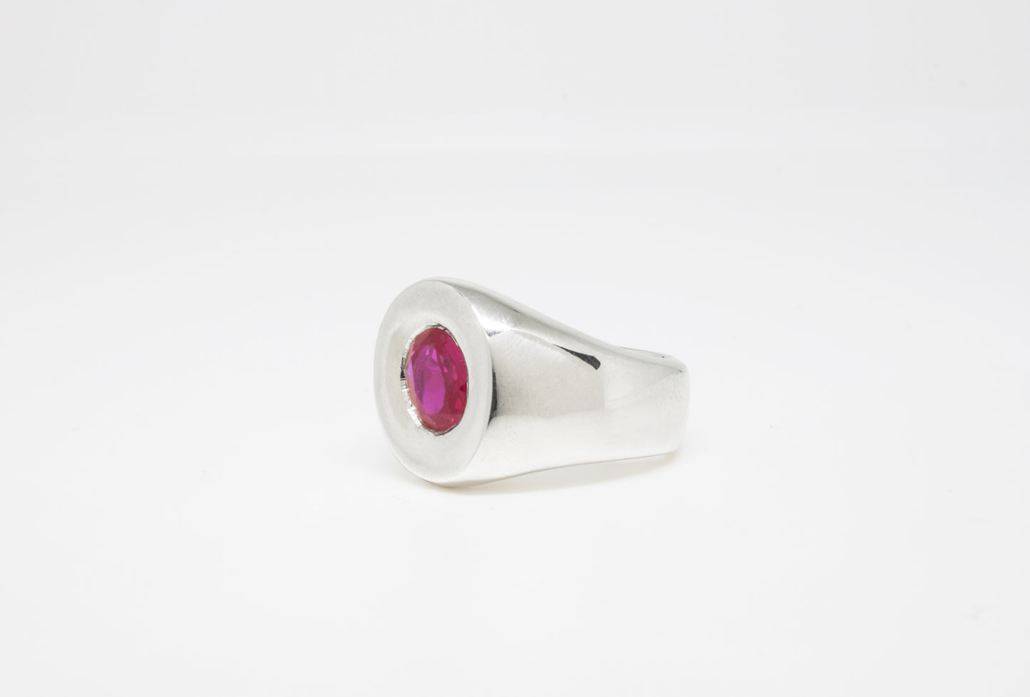 Twisted Signet Ring + Synthetic Ruby