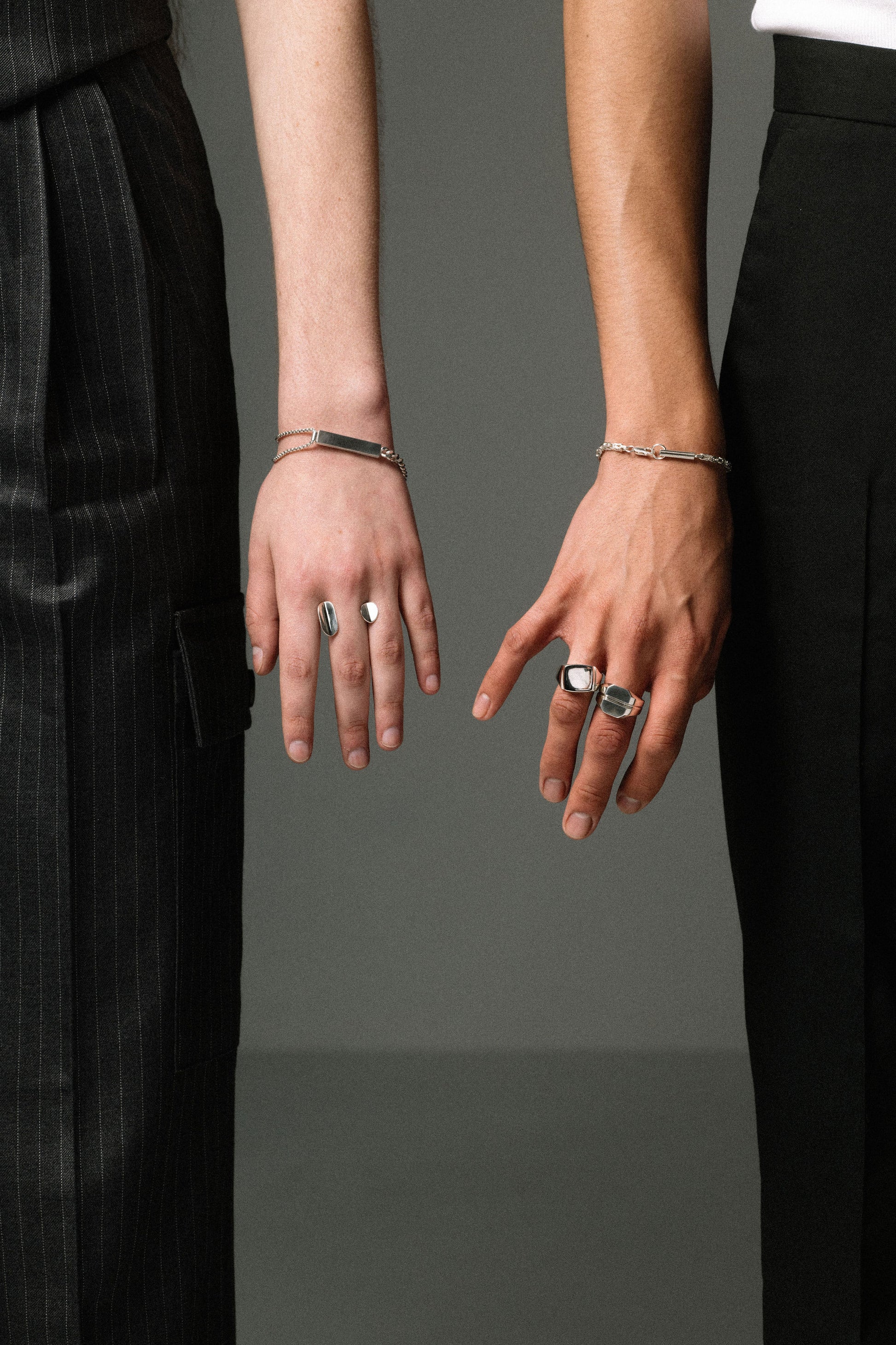 Bracelet M-Bar in 925 silver, kings chain bracelet with M-Bar, handmade by Minou Lejeune
