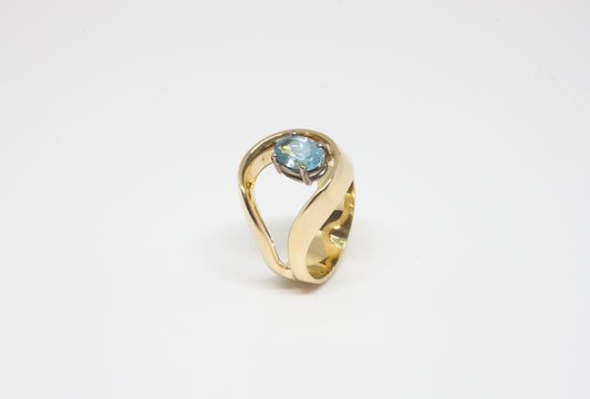 Loop Ring + Aquamarine