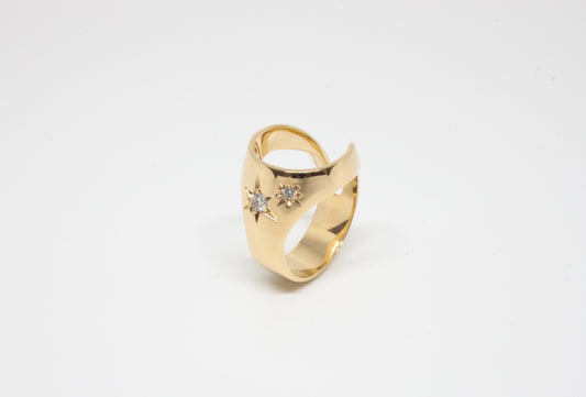 Loop Ring + Diamonds