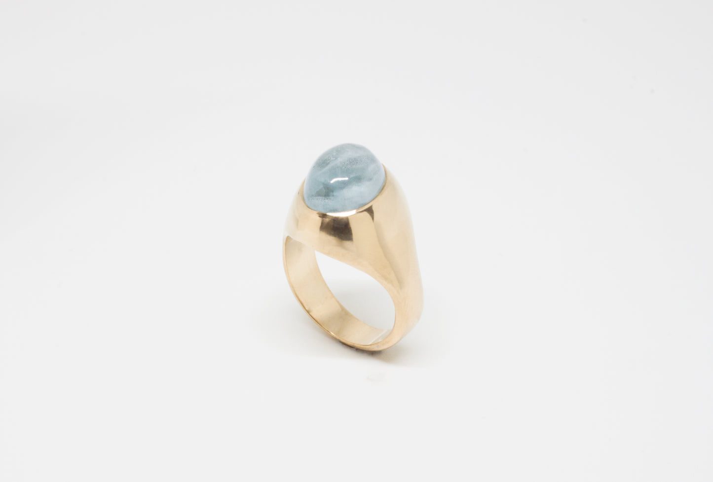 Twisted Ring + Aquamarine