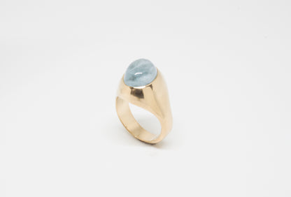 Twisted Ring + Aquamarine