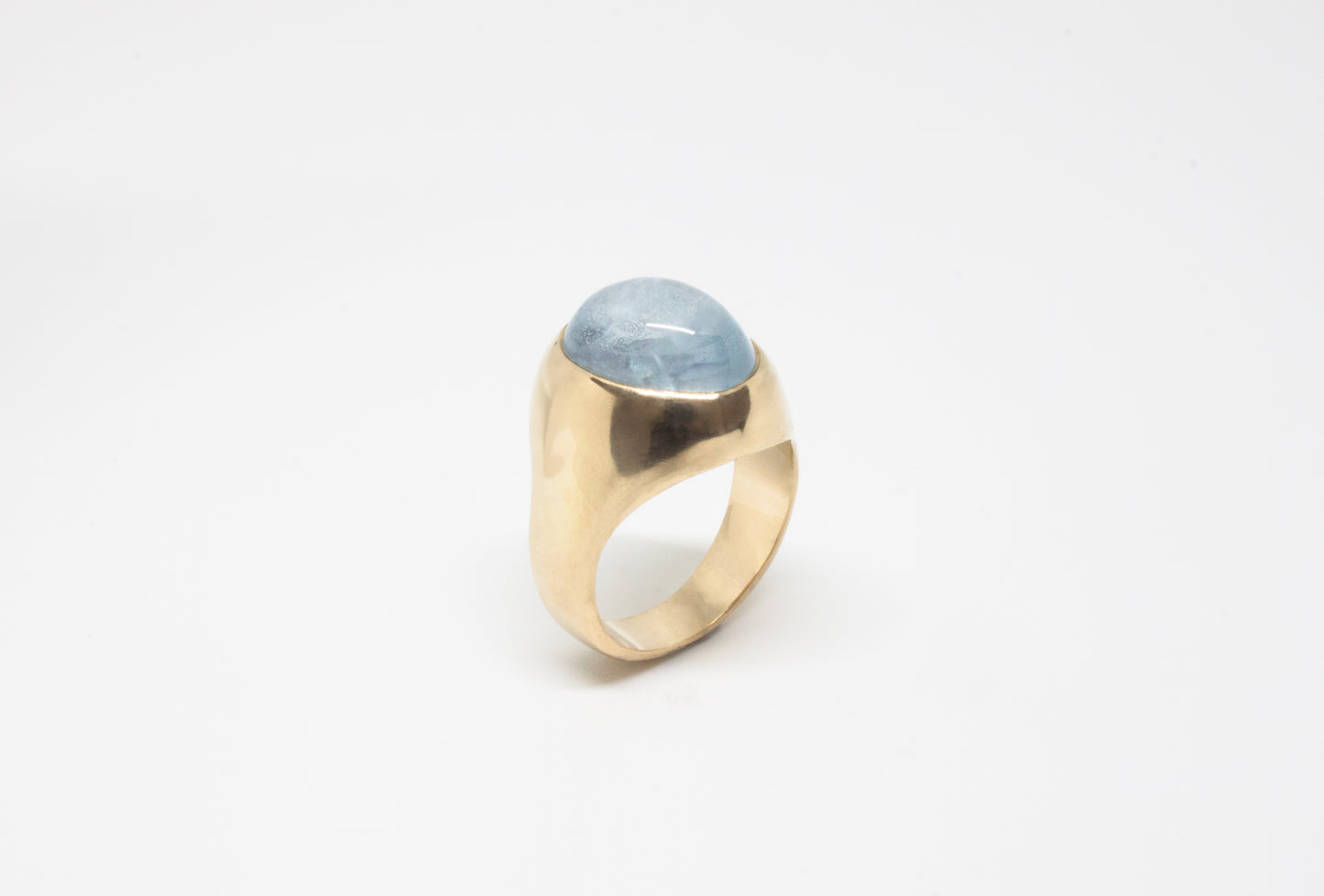 Twisted Ring + Aquamarine