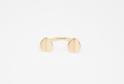 Floating Ring in 925 silver, minimalistic open ring, fits best on the middle finger, handmade by Minou Lejeune