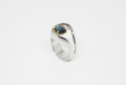 Loop Ring + London Blue Topaz