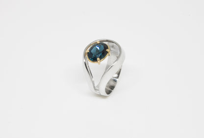 Loop Ring + London Blue Topaz