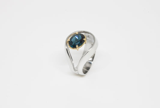 Loop Ring + London Blue Topaz