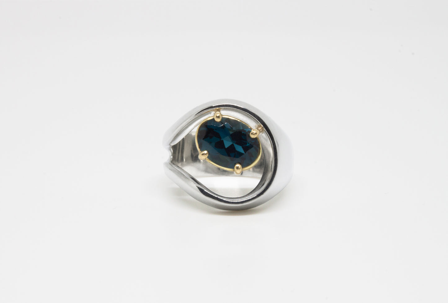 Loop Ring + London Blue Topaz