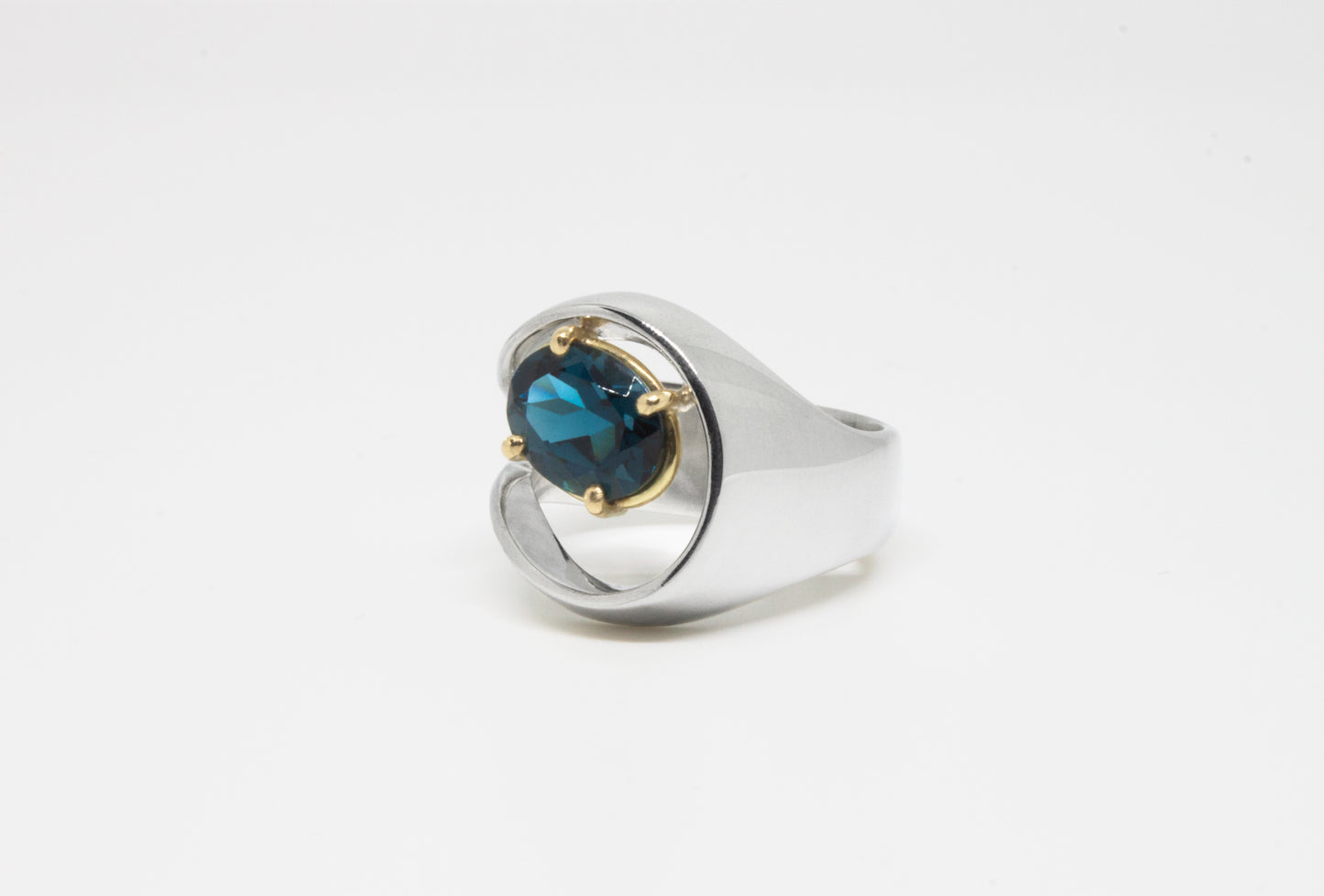 Loop Ring + London Blue Topaz