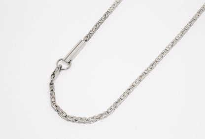 Necklace M-Bar in 925 silver, kings chain necklace with M-Bar, handmade by Minou Lejeune