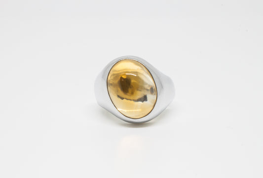 Twisted Ring + Citrine