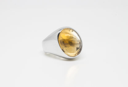 Twisted Ring + Citrine