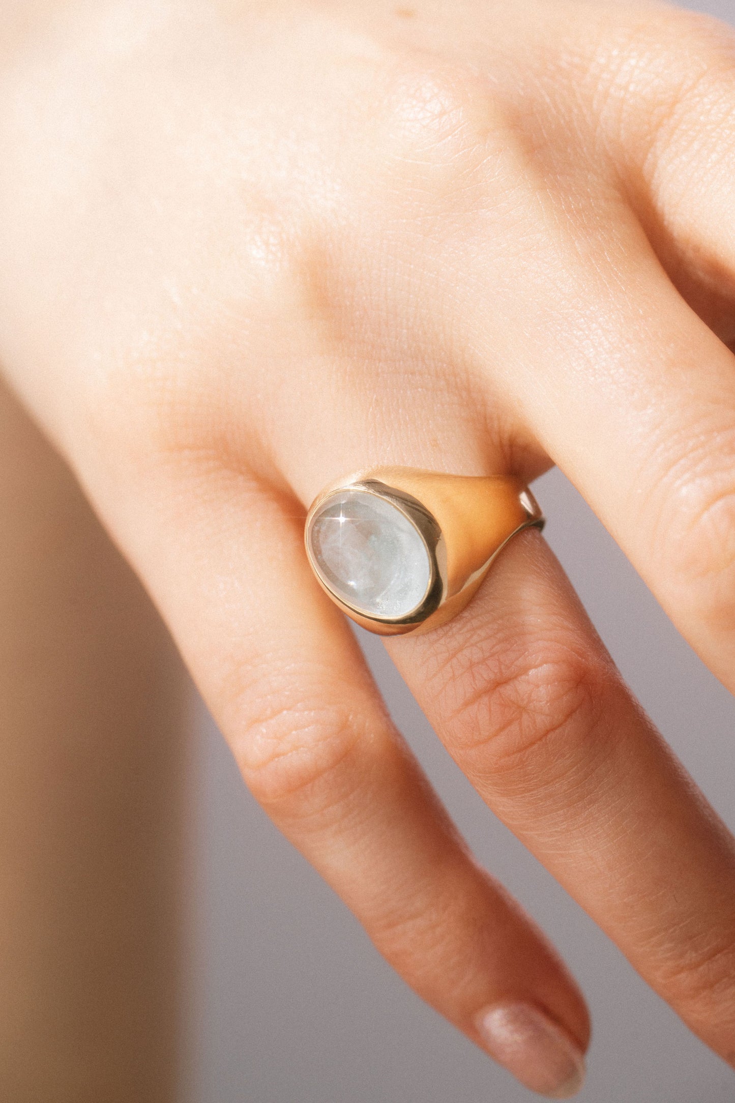 Twisted Ring + Aquamarine