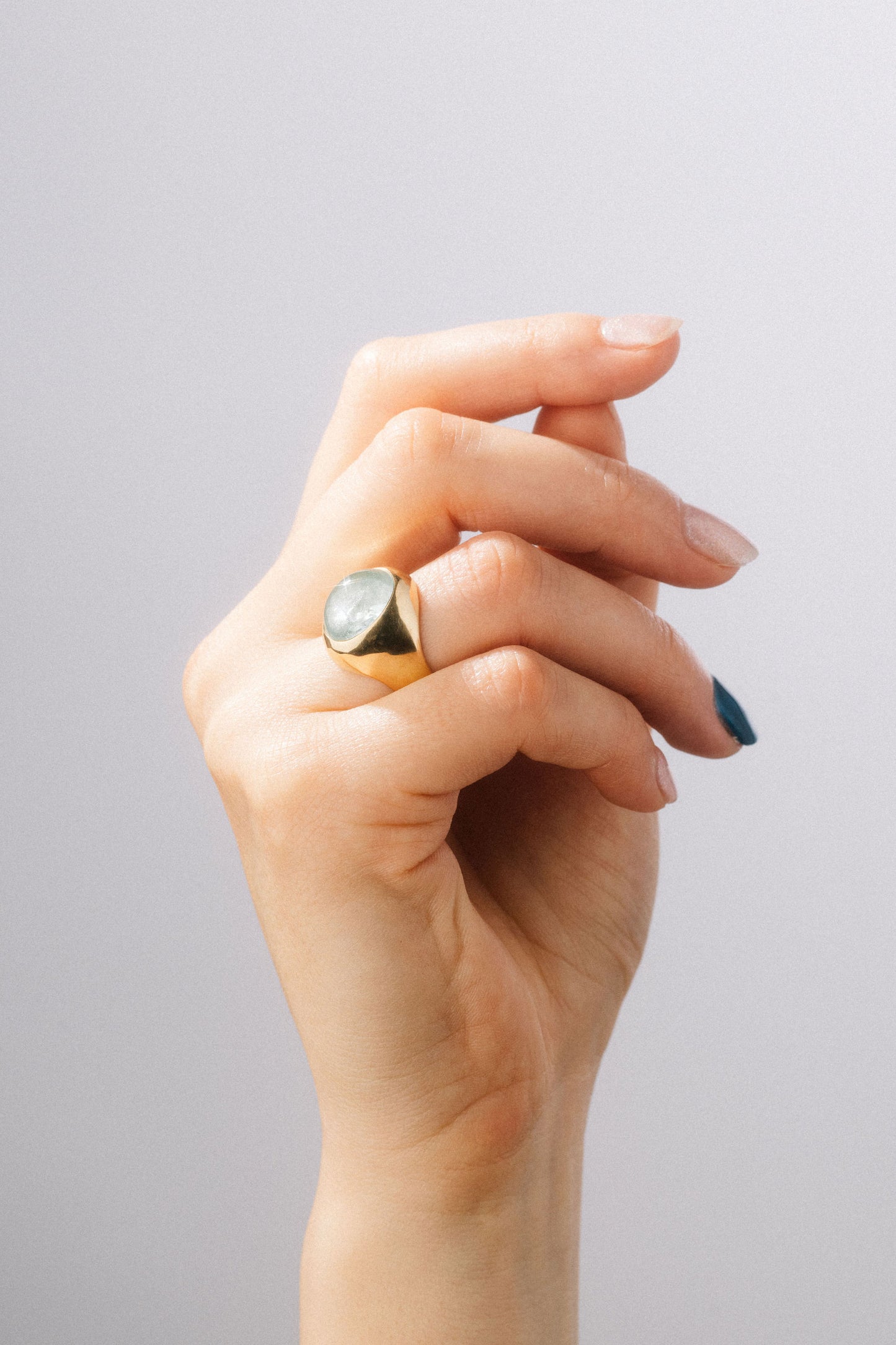 Twisted Ring + Aquamarine